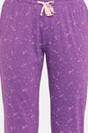 Rosaline Starry Nights Knit Cotton Pyjama - Royal Lilac — thumbnail 5
